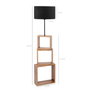 Opviq AYD - 2901 Lámpara de Pie de Madera Negra